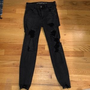 Black American Eagle Jeans (super stretch skinny)